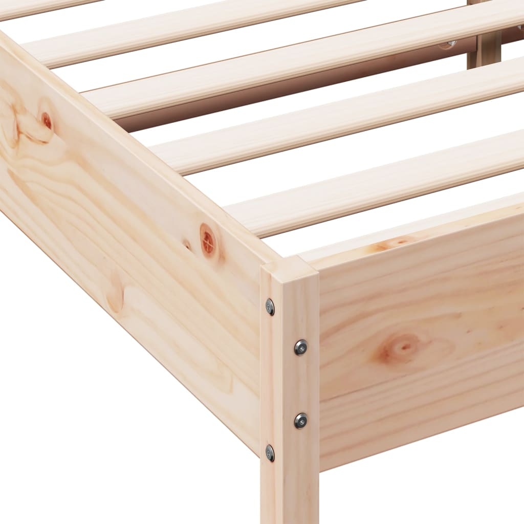Cadre de lit sans matelas 180x200 cm bois massif de pin - XIOS