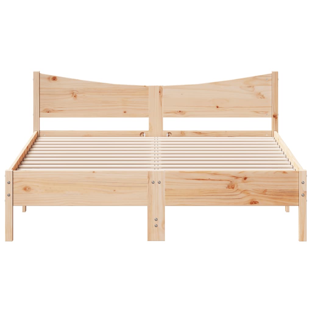 Cadre de lit sans matelas 160x200 cm bois massif de pin - XIOS