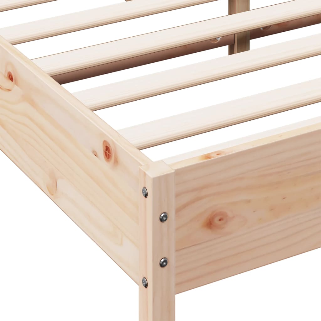 Cadre de lit sans matelas 160x200 cm bois massif de pin - XIOS