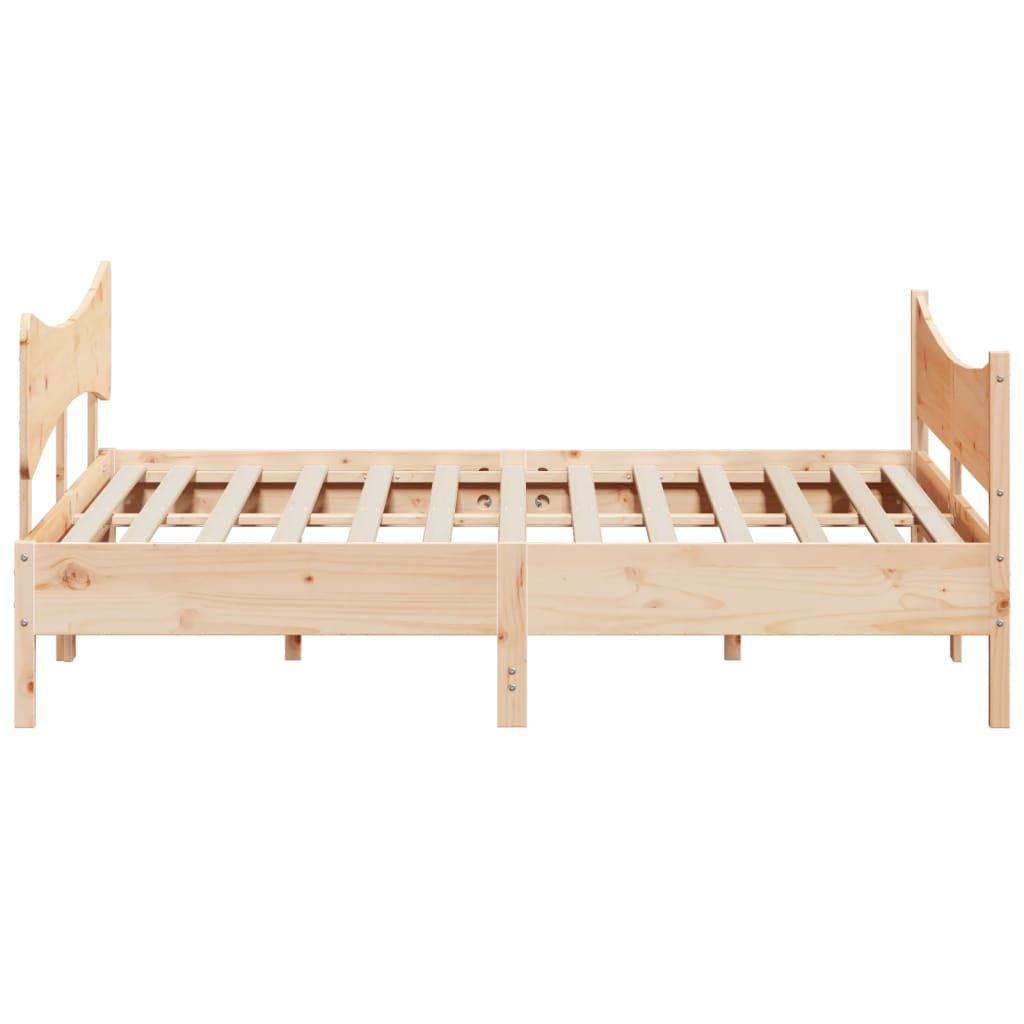 Cadre de lit sans matelas 200x200 cm bois massif de pin - XIOS