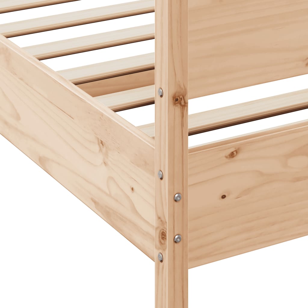 Cadre de lit sans matelas 200x200 cm bois massif de pin - XIOS