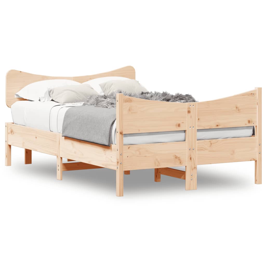 Cadre de lit sans matelas 120x200 cm bois de pin massif - XIOS