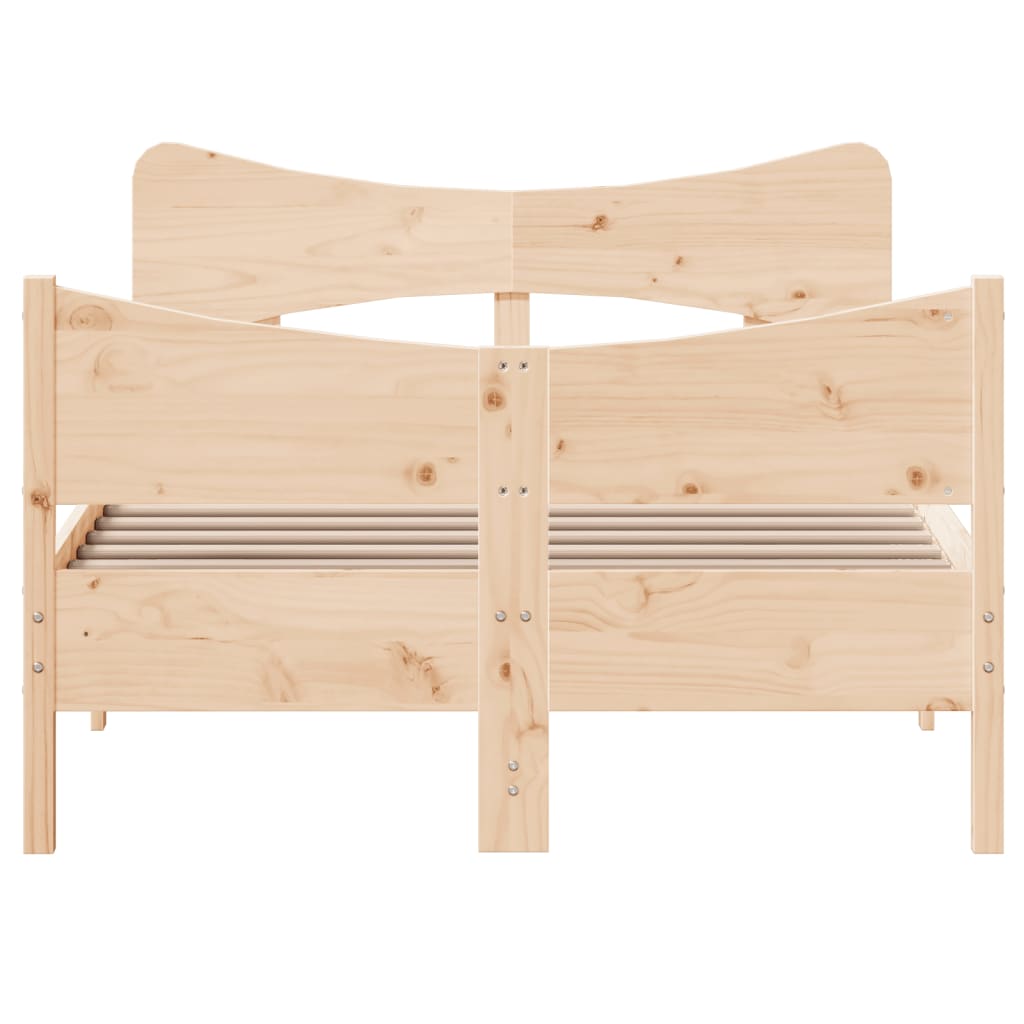 Cadre de lit sans matelas 120x200 cm bois de pin massif - XIOS