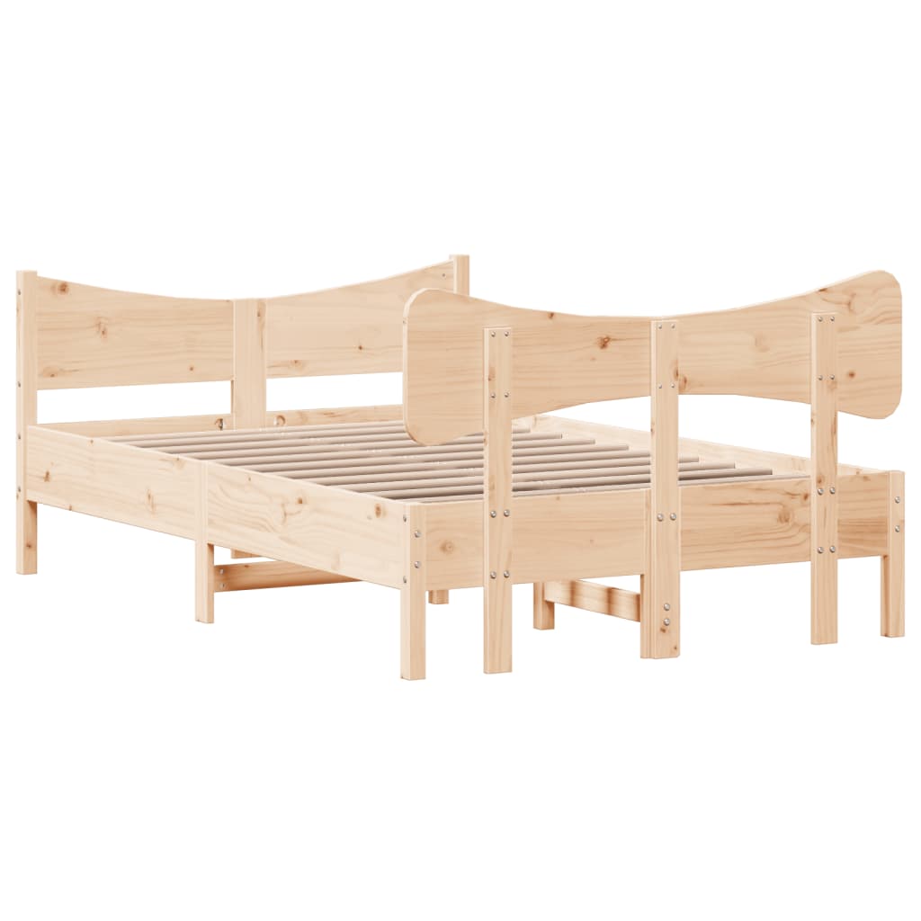 Cadre de lit sans matelas 120x200 cm bois de pin massif - XIOS