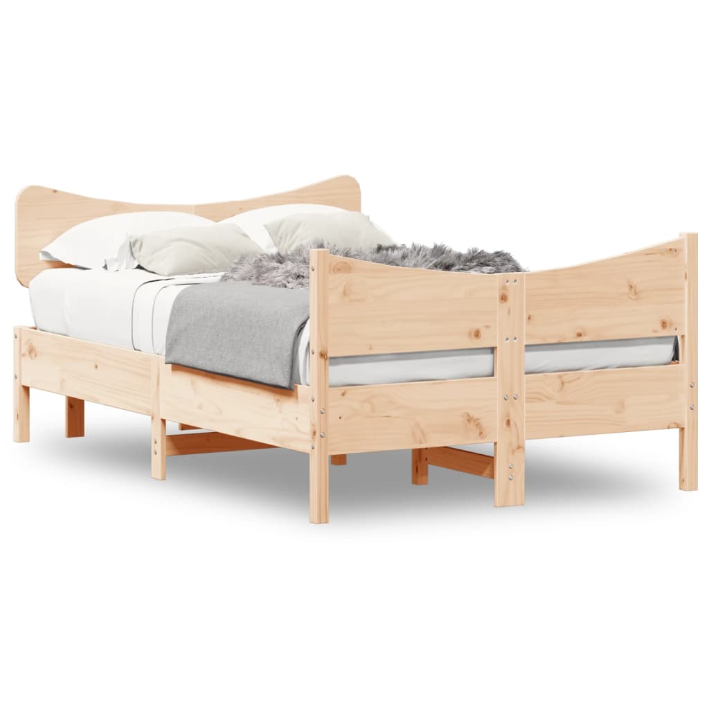Cadre de lit sans matelas 120x190 cm bois de pin massif - XIOS