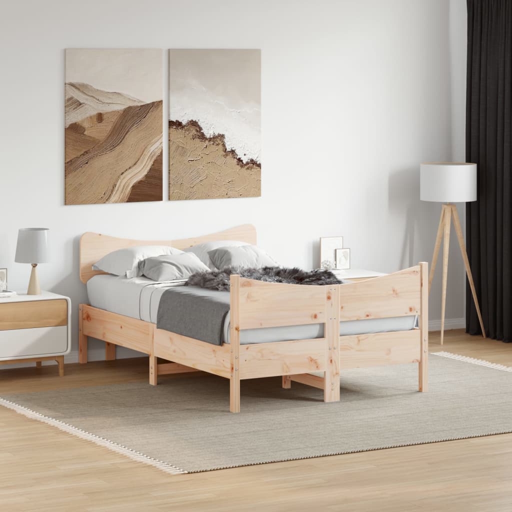 Cadre de lit sans matelas 120x190 cm bois de pin massif - XIOS