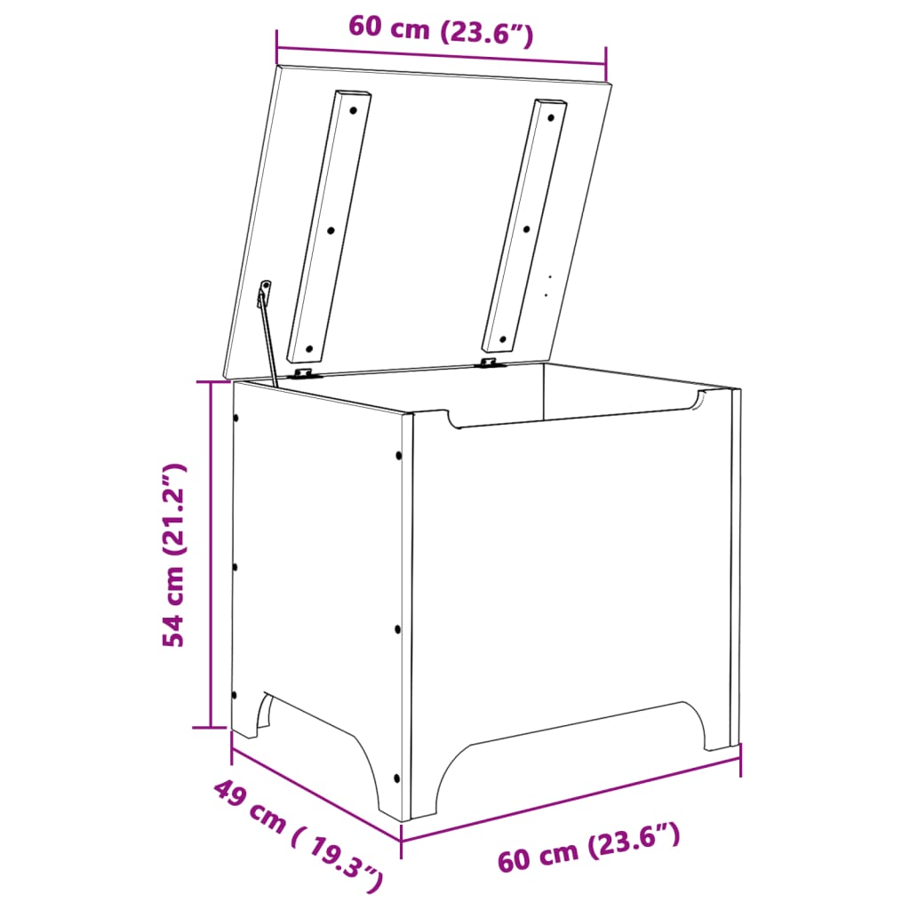 Boîte de rangement avec couvercle RANA blanc bois massif de pin - XIOS