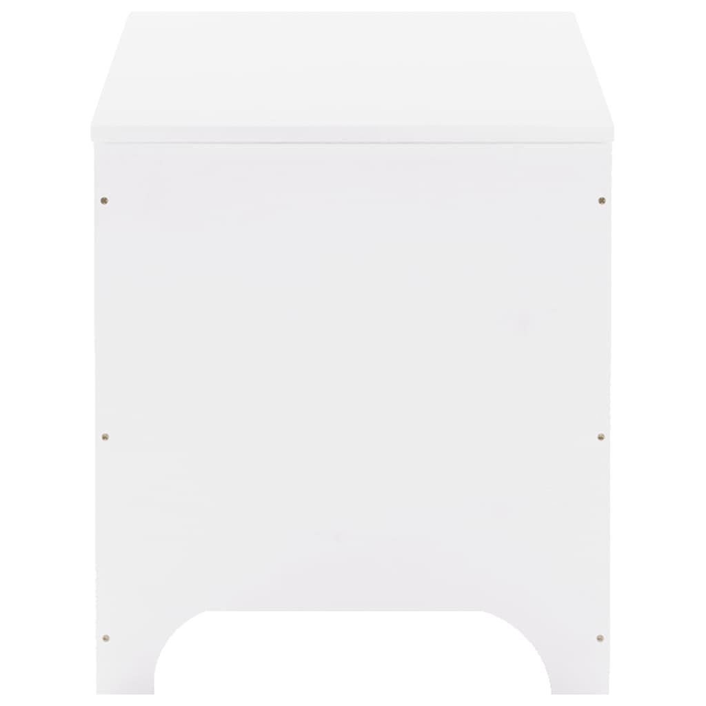 Boîte de rangement avec couvercle RANA blanc bois massif de pin Coffres de rangement vidaXL