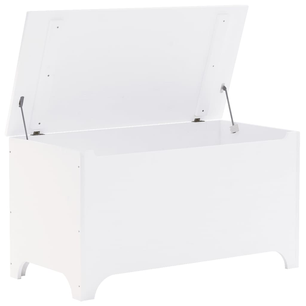 Boîte de rangement avec couvercle RANA blanc bois massif de pin Coffres de rangement vidaXL