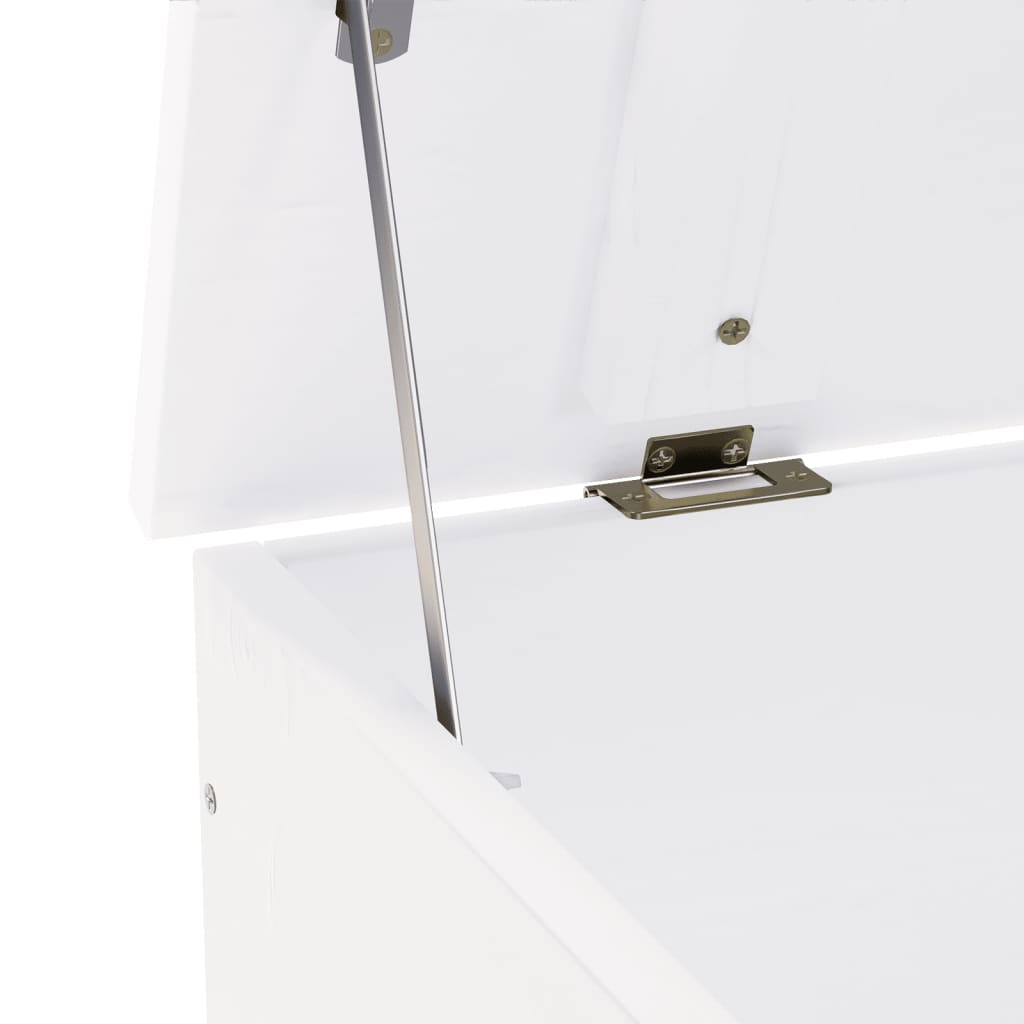 Boîte de rangement avec couvercle RANA blanc bois massif de pin Coffres de rangement vidaXL