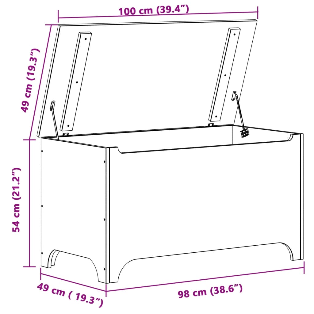 Boîte de rangement avec couvercle RANA blanc bois massif de pin Coffres de rangement vidaXL