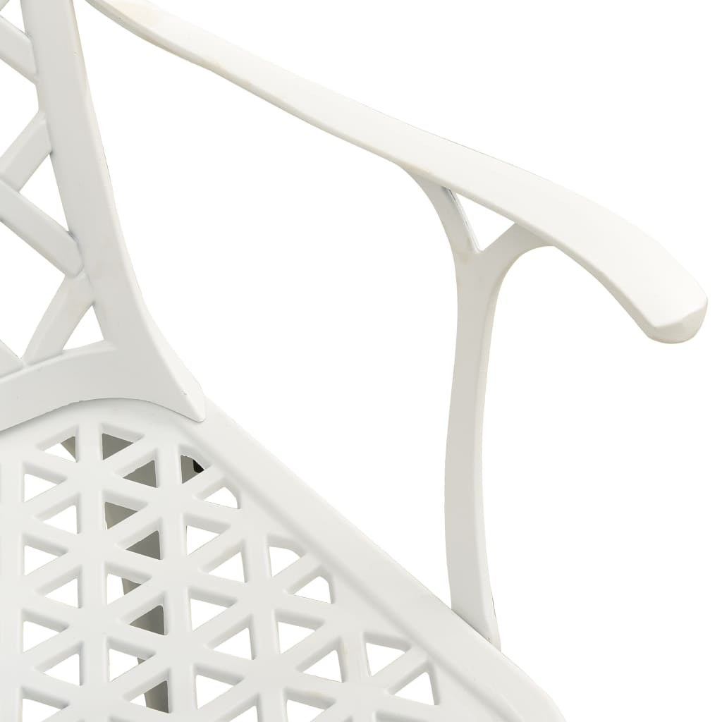 Chaises de jardin lot de 6 fonte d'aluminium blanc