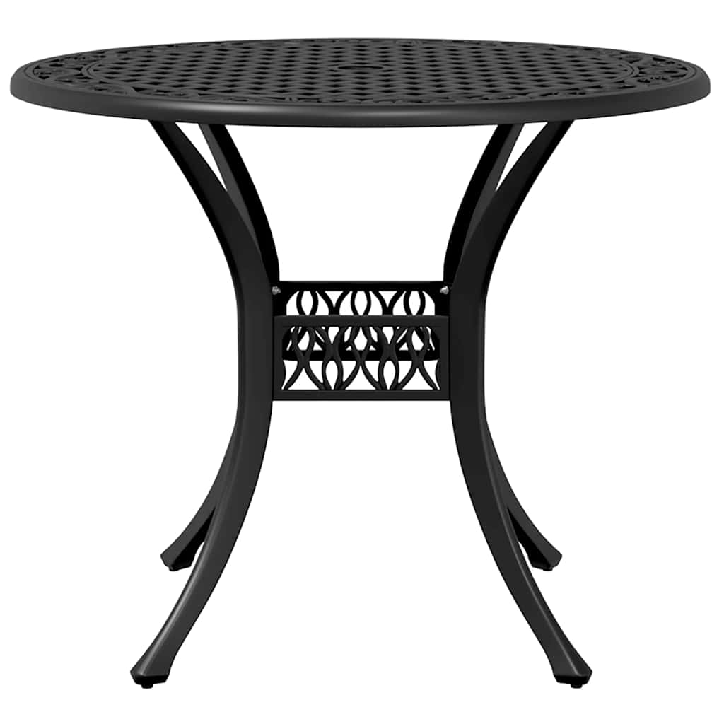 Ensemble de bistro 3 pcs noir aluminium coulé