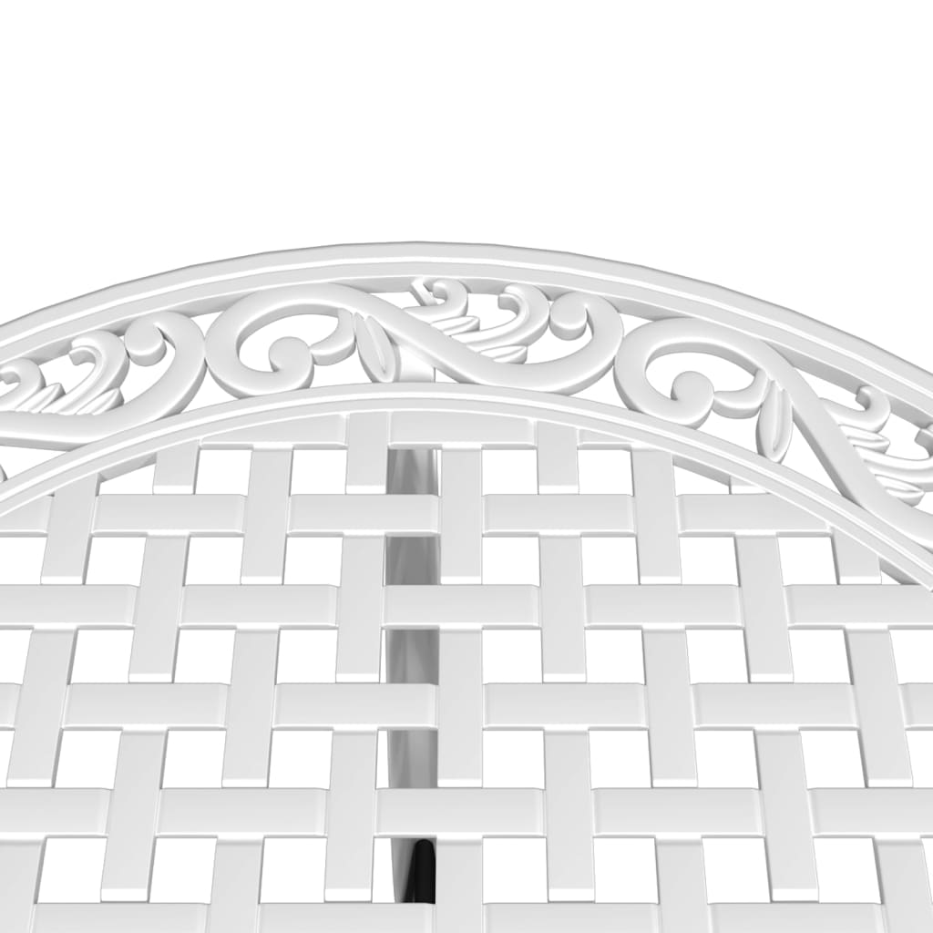 Ensemble à manger de jardin 5 pcs blanc aluminium coulé
