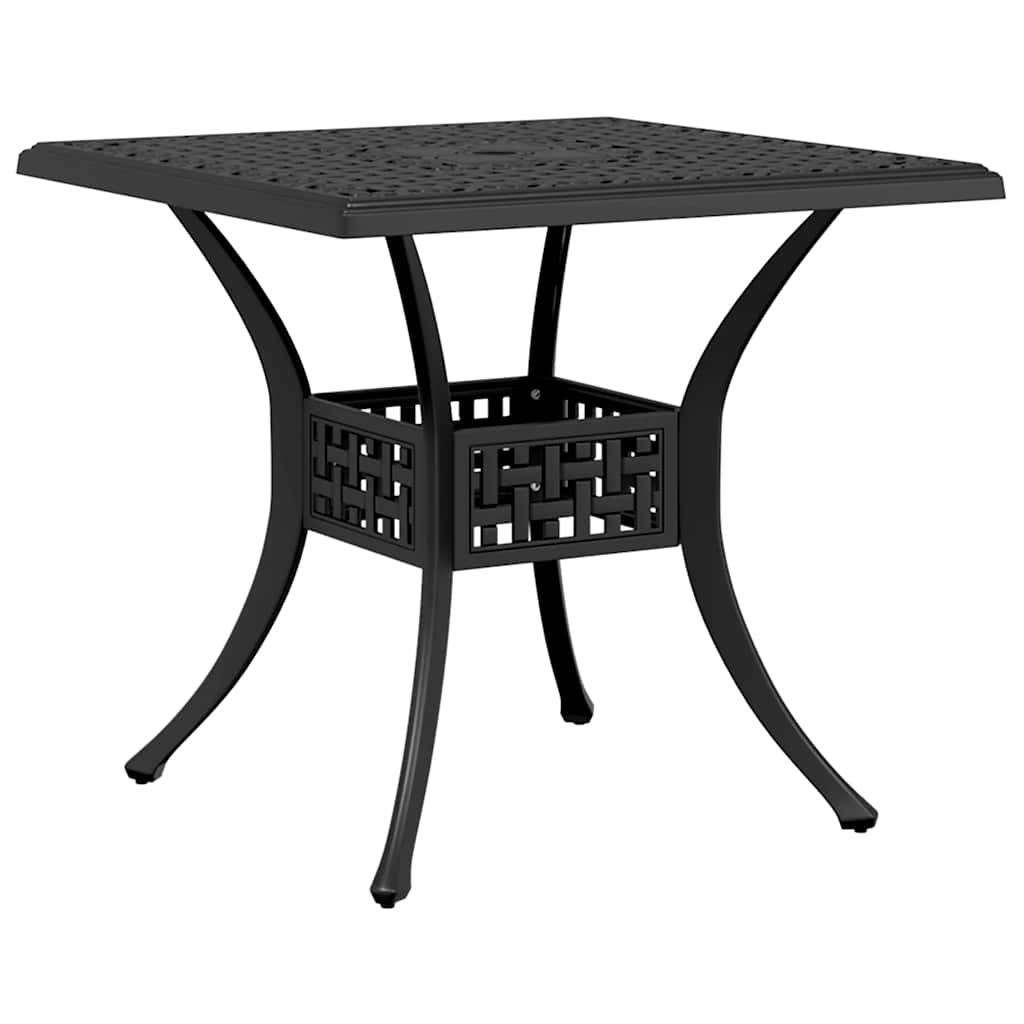 Ensemble de bistro 3 pcs noir aluminium coulé