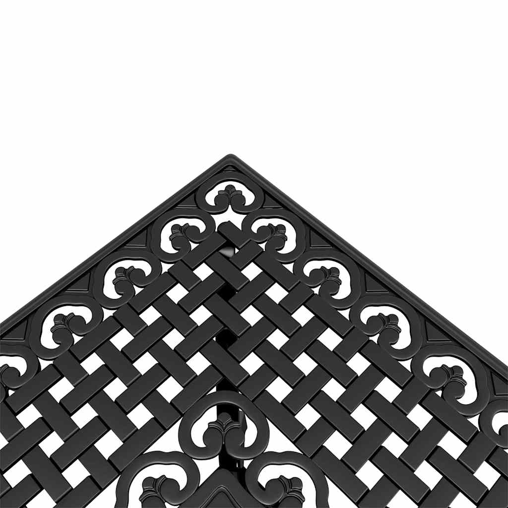 Ensemble de bistro 3 pcs noir aluminium coulé