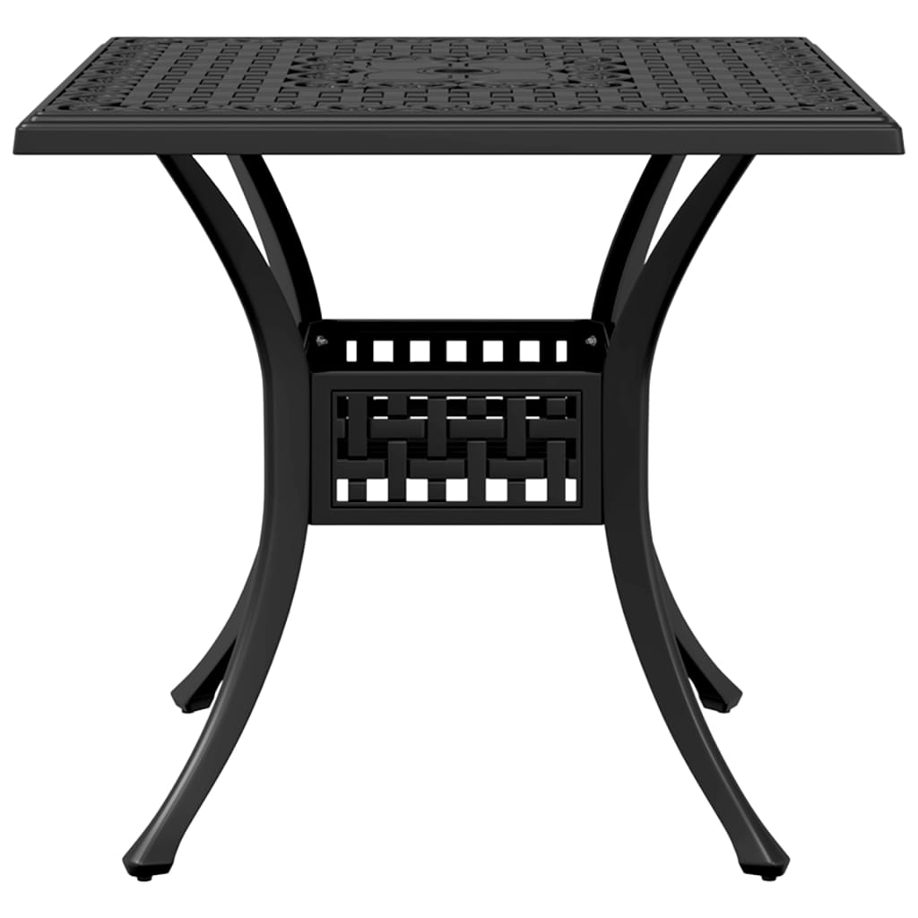Ensemble à manger de jardin 5 pcs noir aluminium coulé