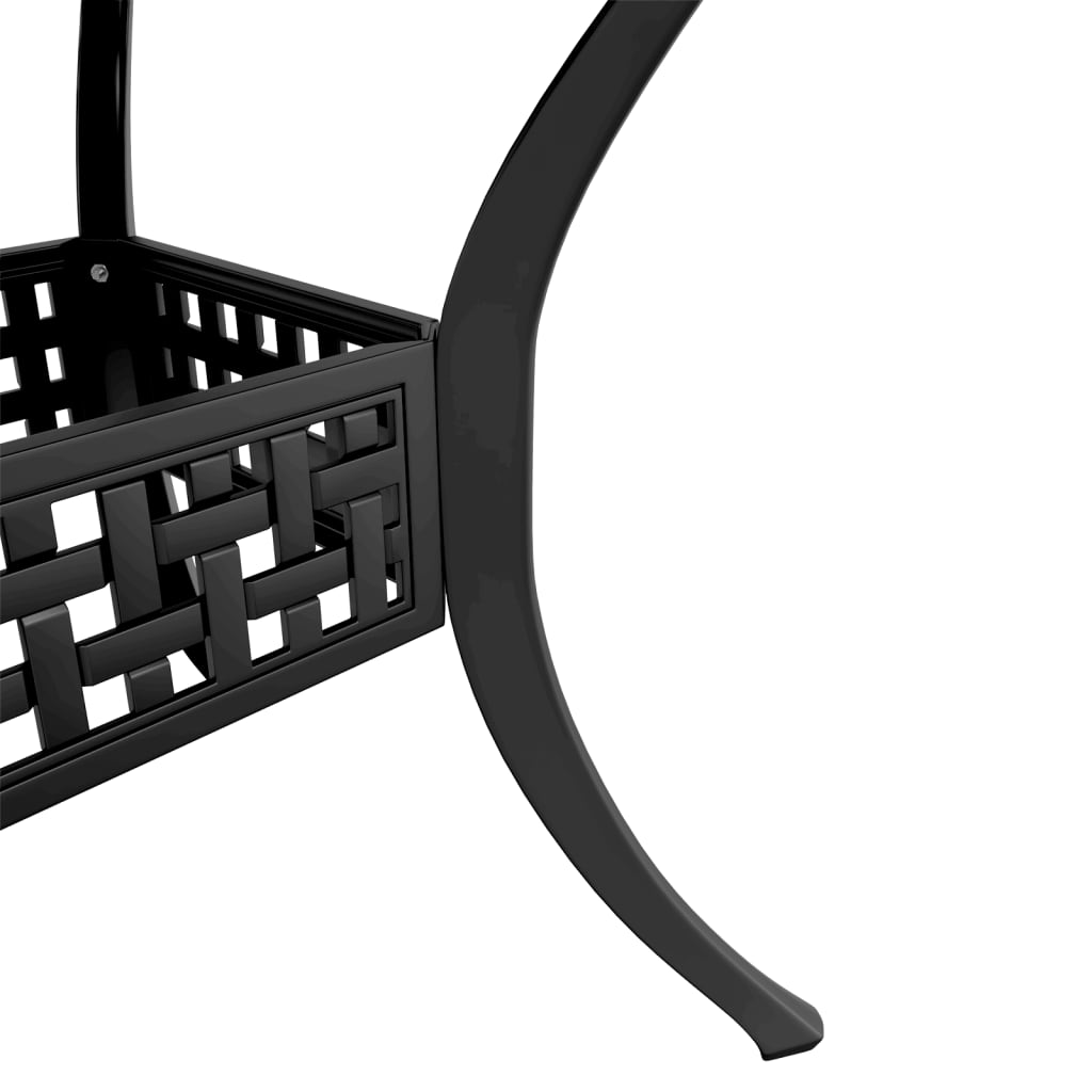 Ensemble à manger de jardin 5 pcs noir aluminium coulé