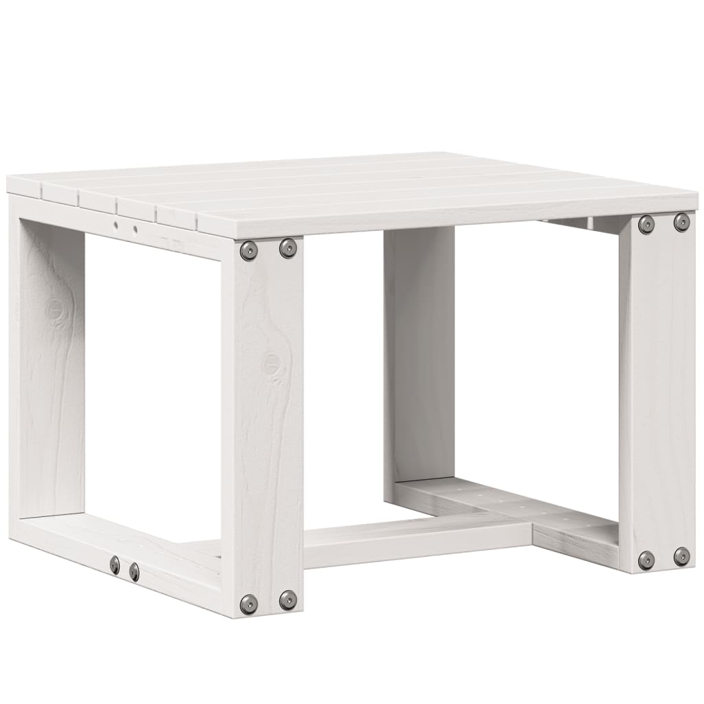 Salon de jardin 3 pcs blanc bois massif de pin - XIOS