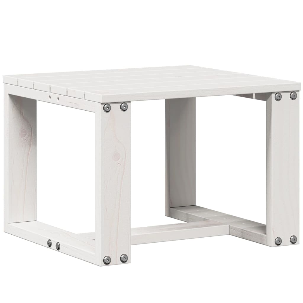 Salon de jardin 3 pcs blanc bois massif de pin Chaises de jardin vidaXL