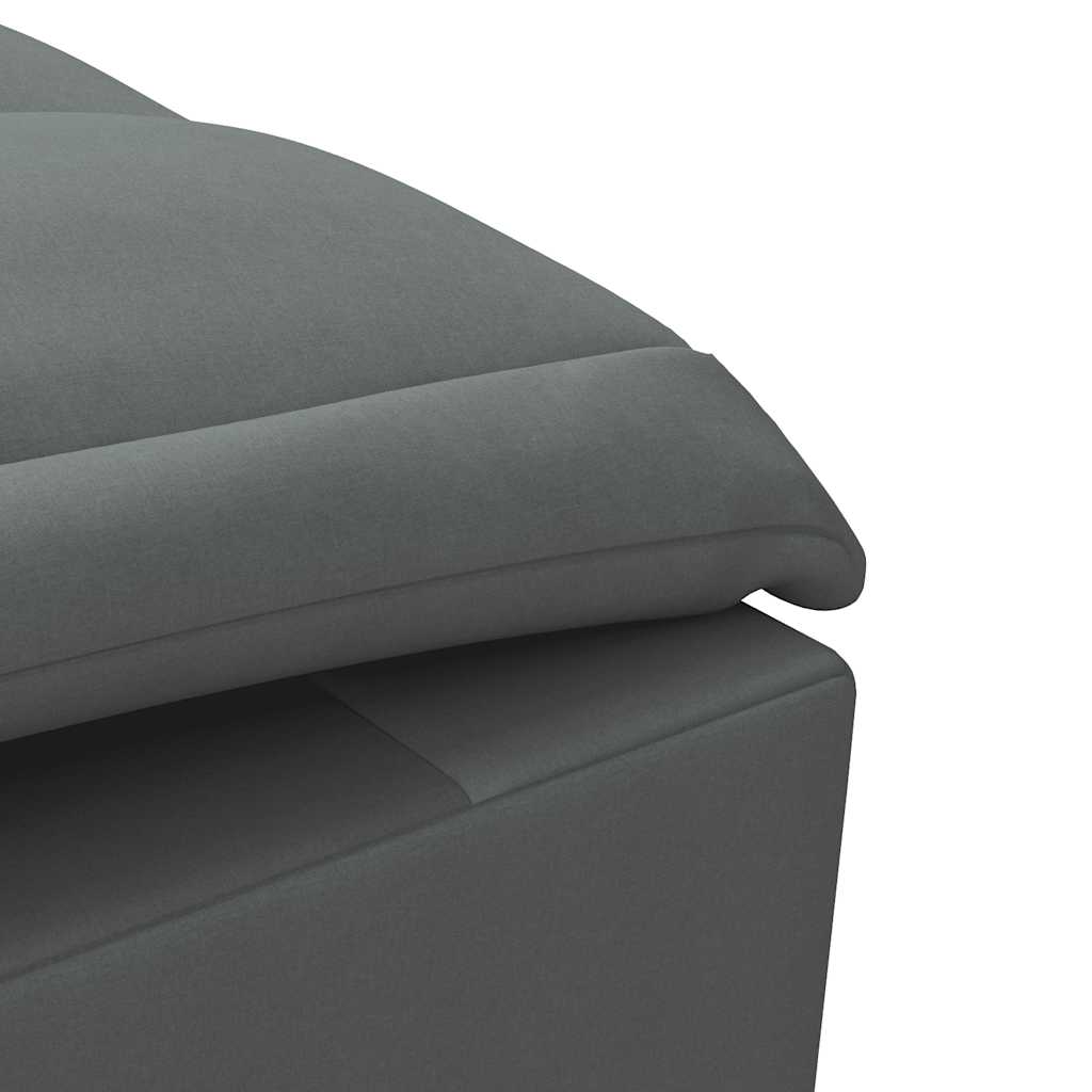 Chaise longue de massage avec traversin gris foncé tissu - XIOS