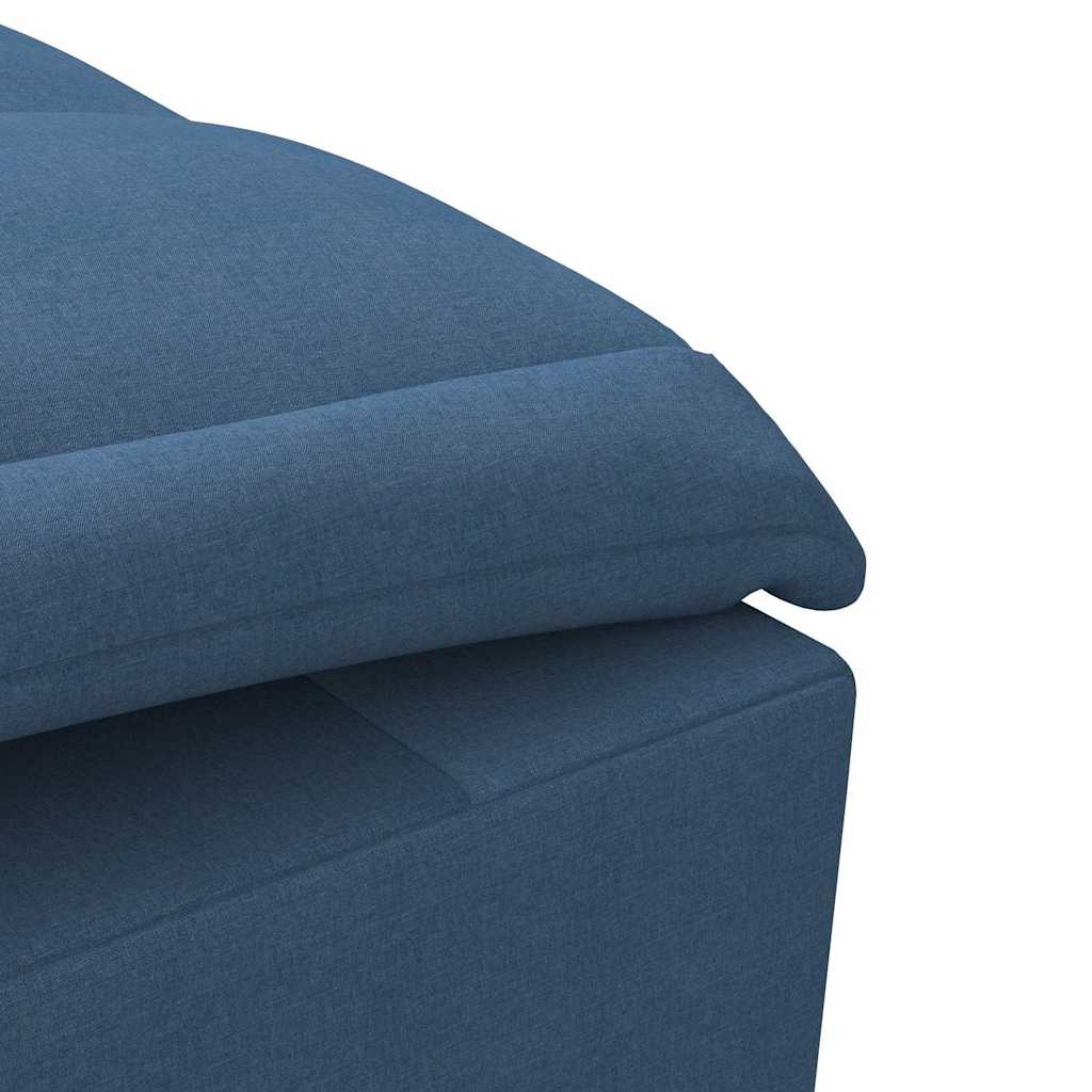 Chaise longue de massage avec traversin bleu tissu - XIOS