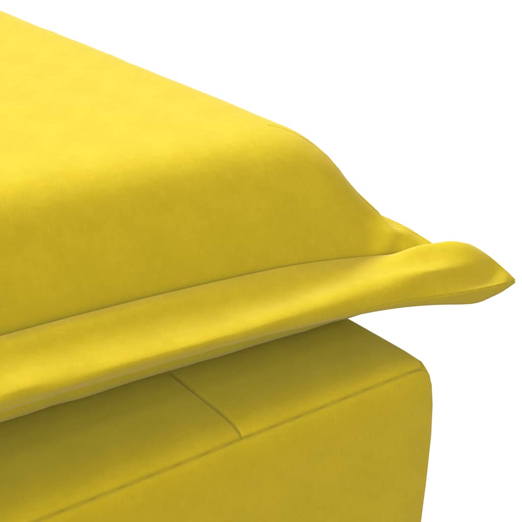 Chaise longue de massage avec traversin jaune velours - XIOS