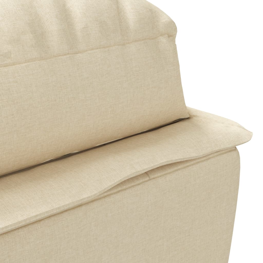 Chaise longue avec coussins crème tissu - XIOS