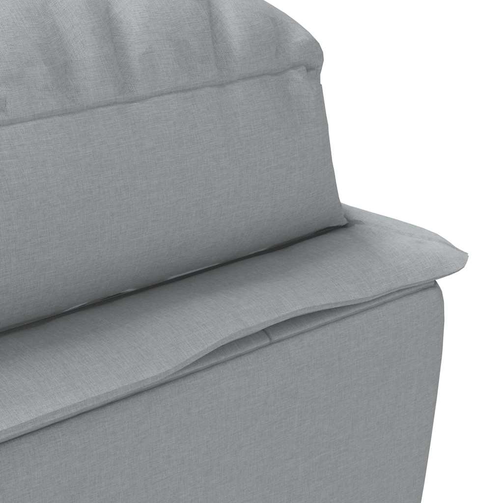 Chaise longue de massage avec coussins gris clair tissu - XIOS