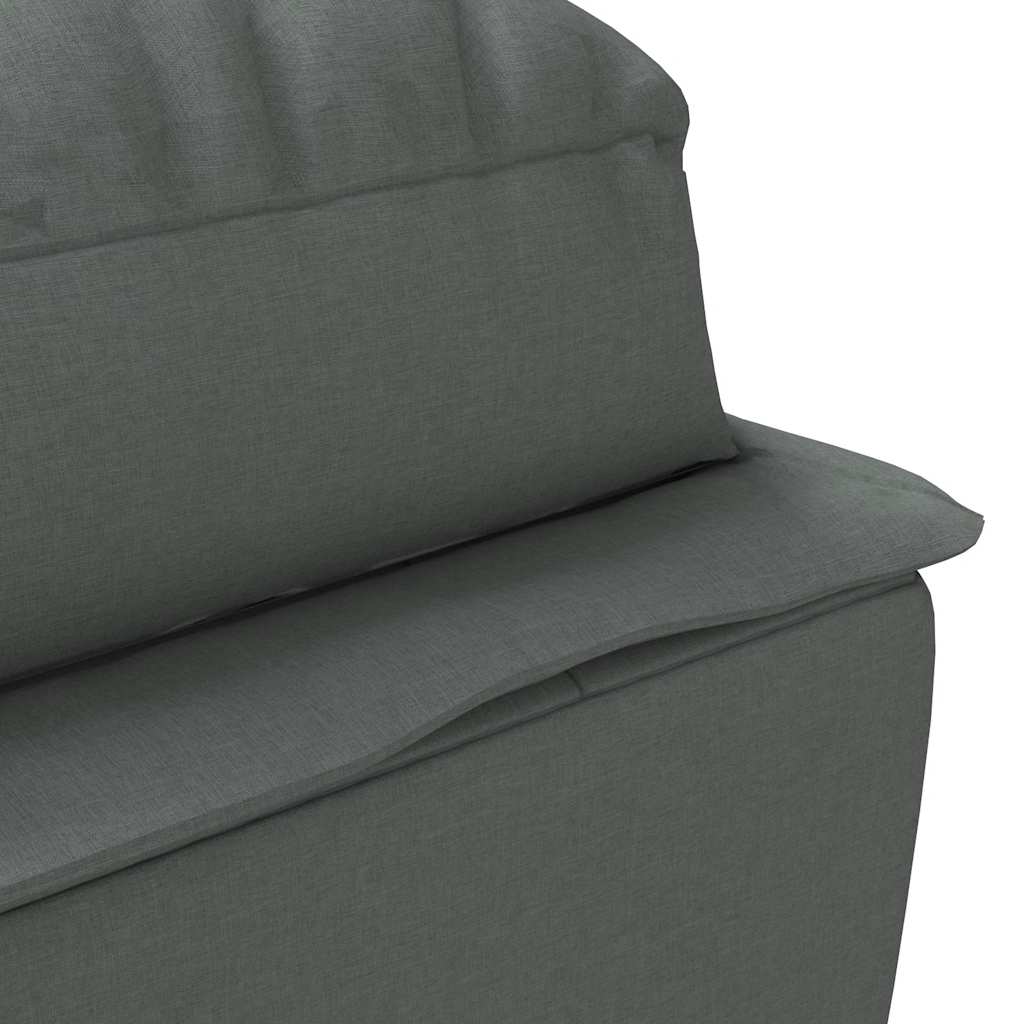 Chaise longue de massage avec coussins gris foncé tissu - XIOS