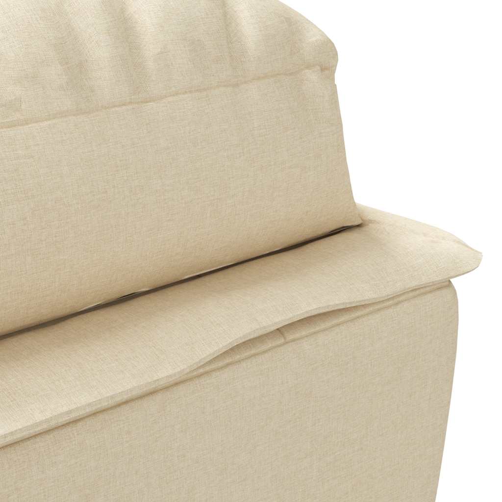 Chaise longue de massage avec coussins crème tissu - XIOS