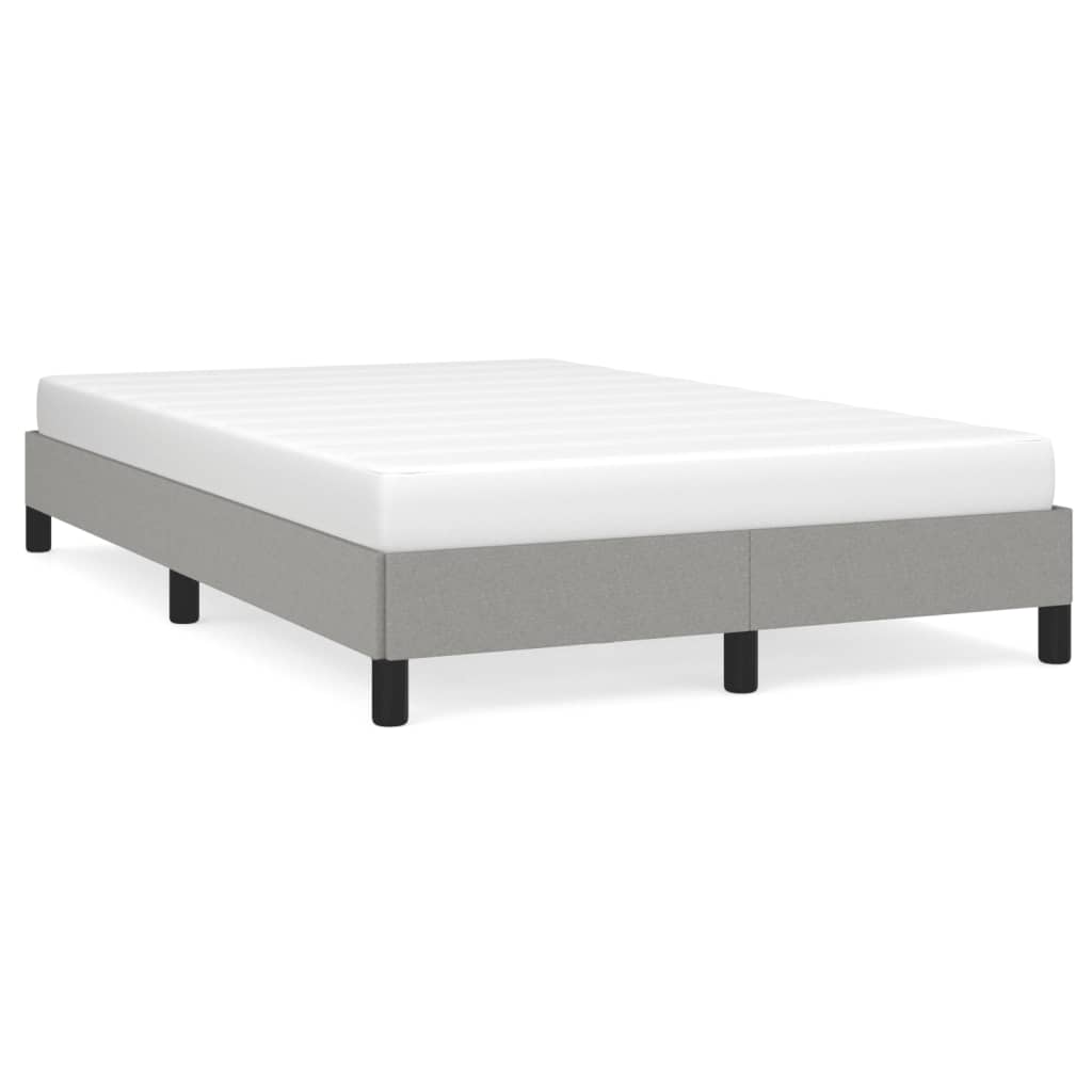 Cadre de lit sans matelas gris clair 120x190 cm tissu - XIOS