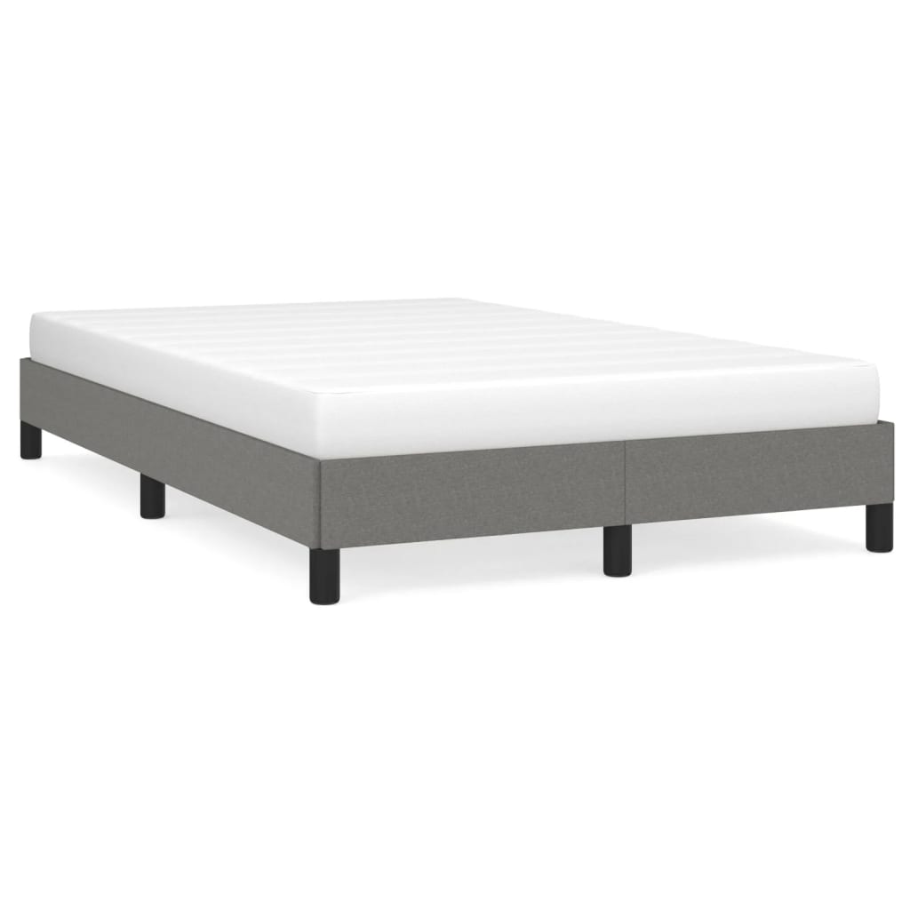 Cadre de lit sans matelas gris foncé 120x190 cm tissu - XIOS