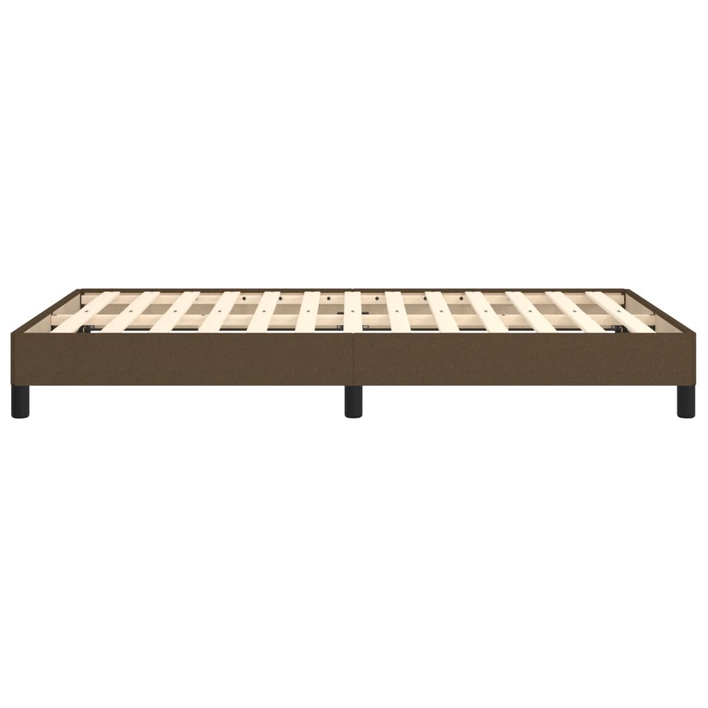 Cadre de lit sans matelas marron foncé 120x190 cm tissu - XIOS