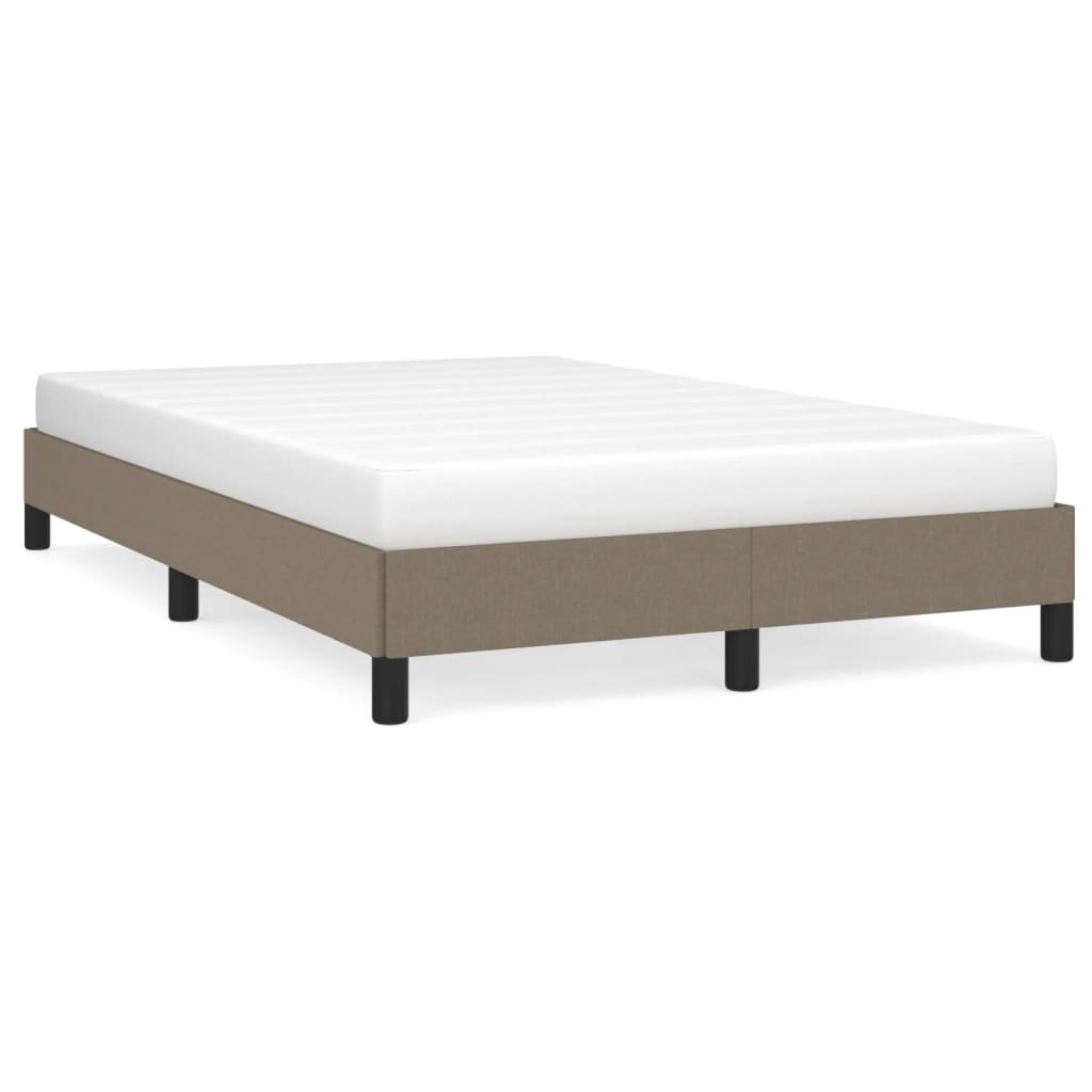 Cadre de lit sans matelas taupe 120x190 cm tissu - XIOS