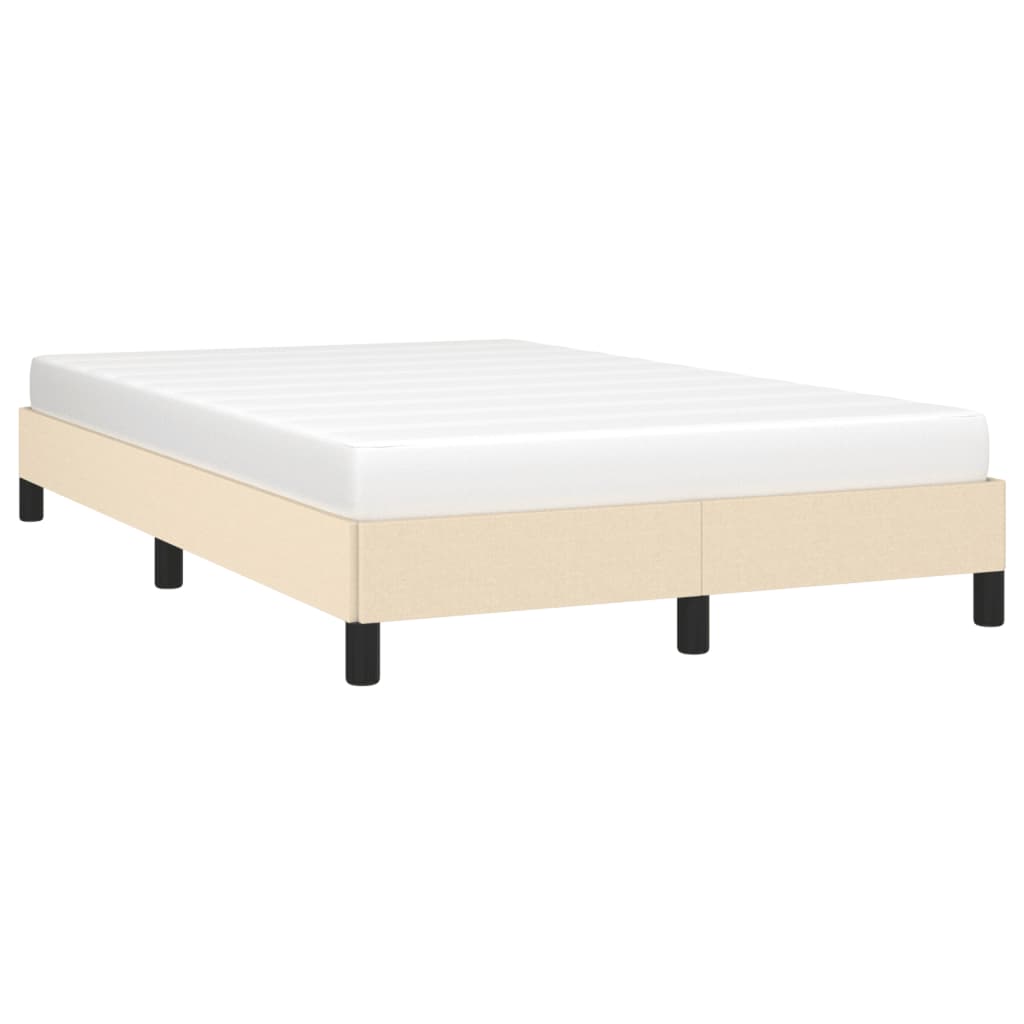 Cadre de lit sans matelas crème 120x190 cm tissu - XIOS