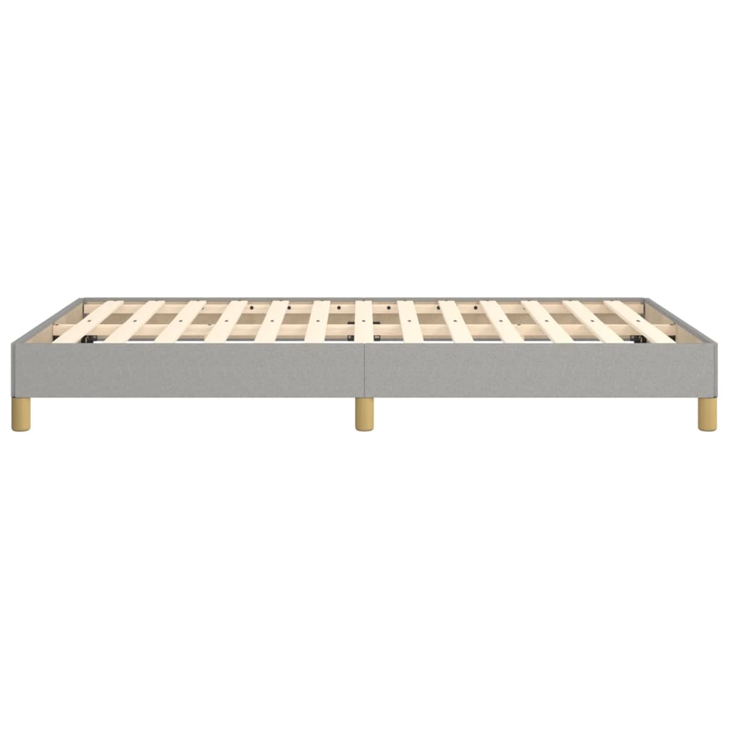 Cadre de lit sans matelas gris clair 120x190 cm tissu - XIOS