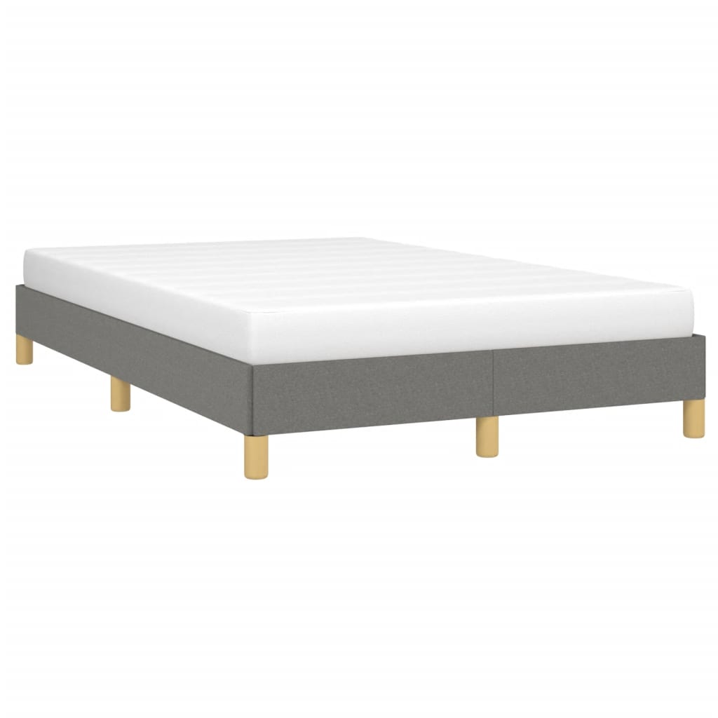 Cadre de lit sans matelas gris foncé 120x190 cm tissu - XIOS