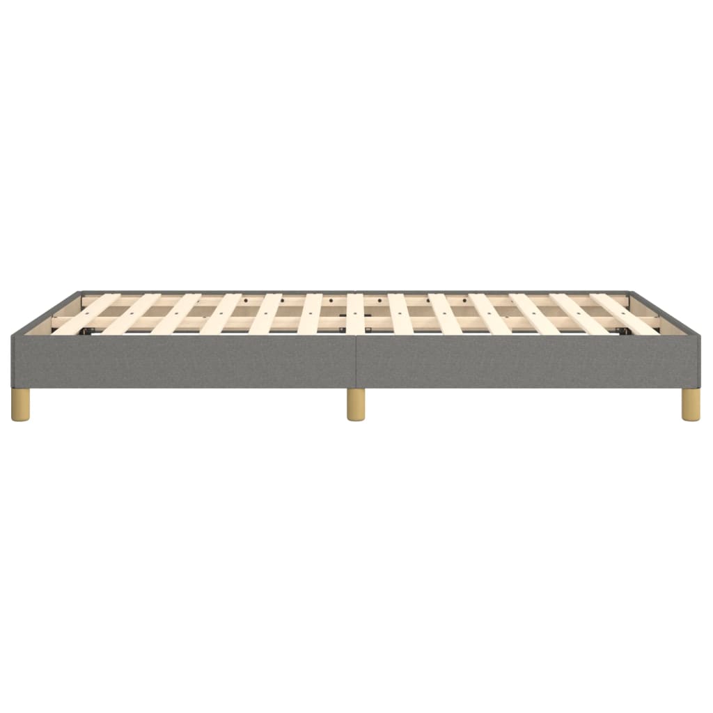 Cadre de lit sans matelas gris foncé 120x190 cm tissu - XIOS