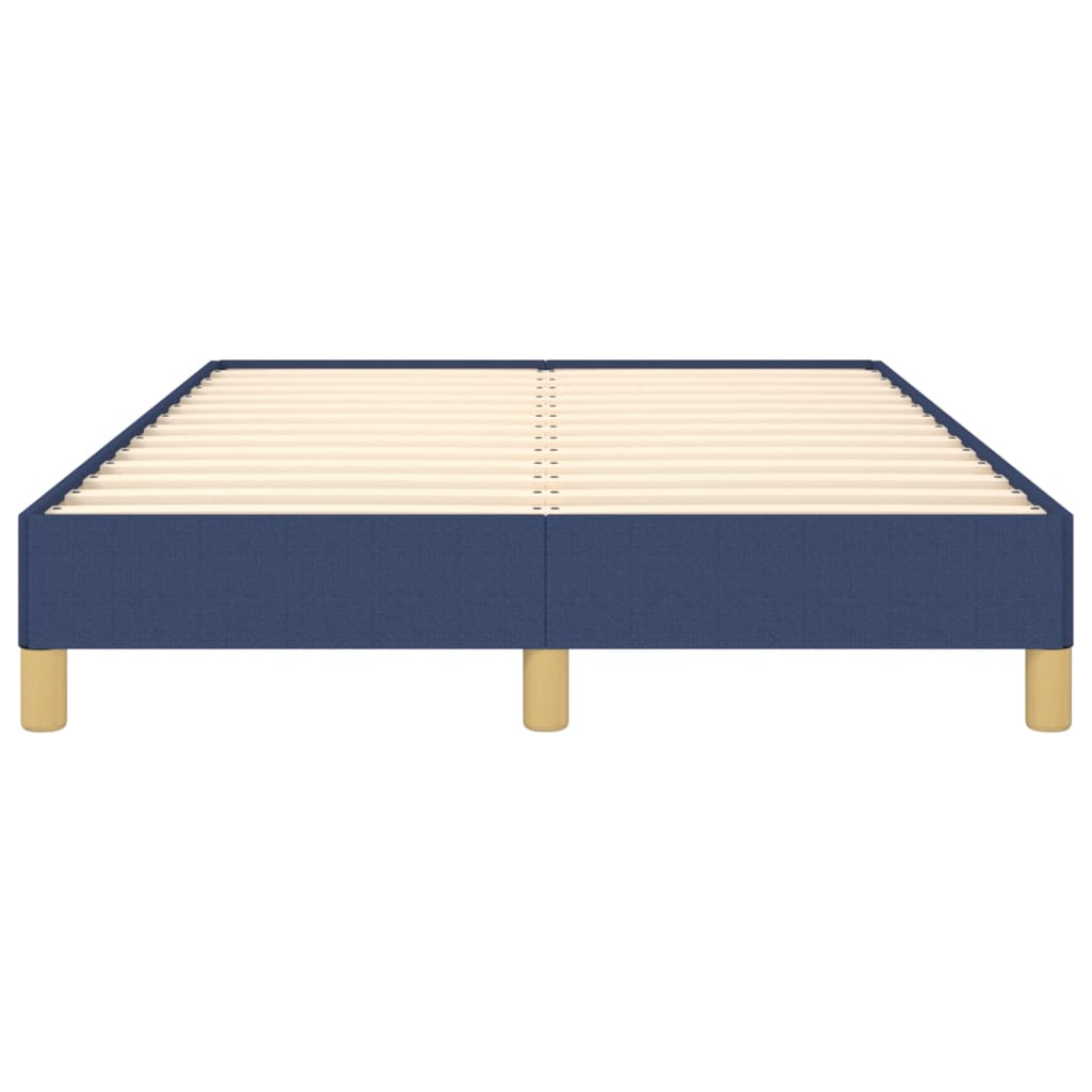 Cadre de lit sans matelas bleu 120x190 cm tissu - XIOS