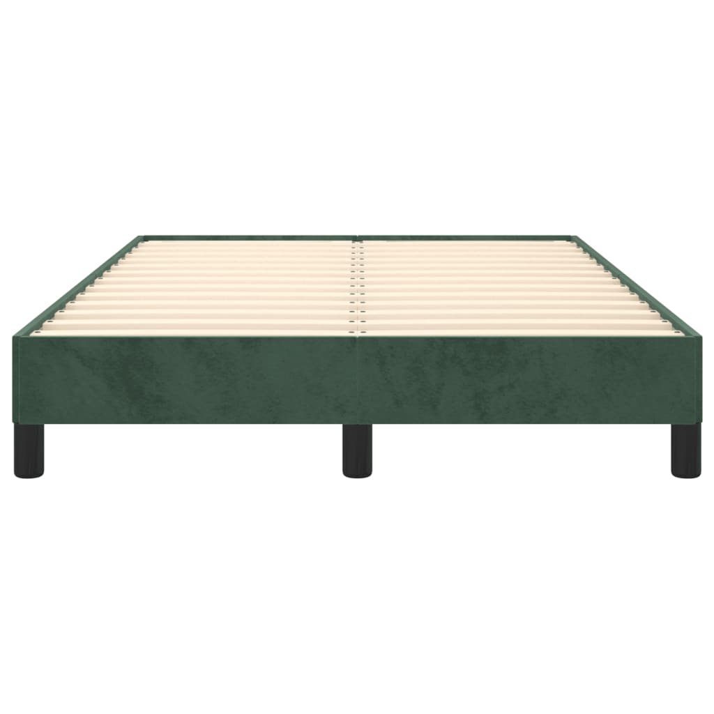 Cadre de lit sans matelas vert foncé 120x190 cm velours - XIOS