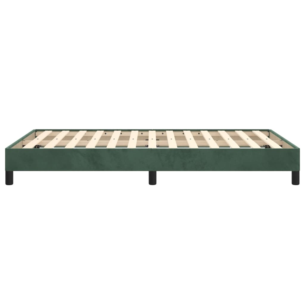 Cadre de lit sans matelas vert foncé 120x190 cm velours - XIOS