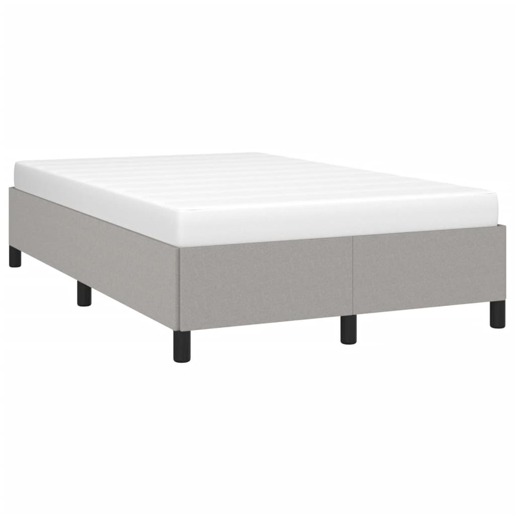 Cadre de lit sans matelas gris clair 120x190 cm tissu - XIOS