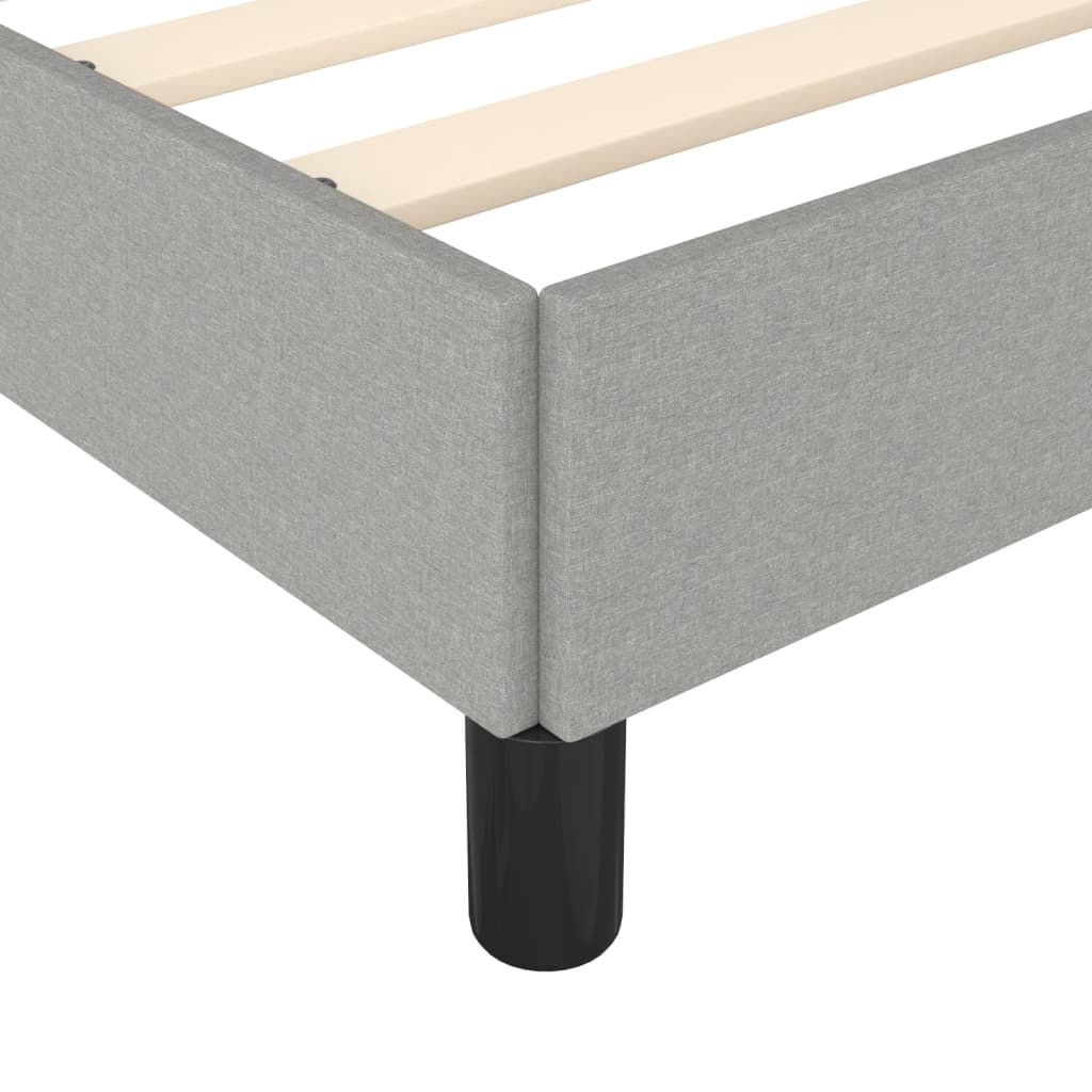 Cadre de lit sans matelas gris clair 120x190 cm tissu - XIOS
