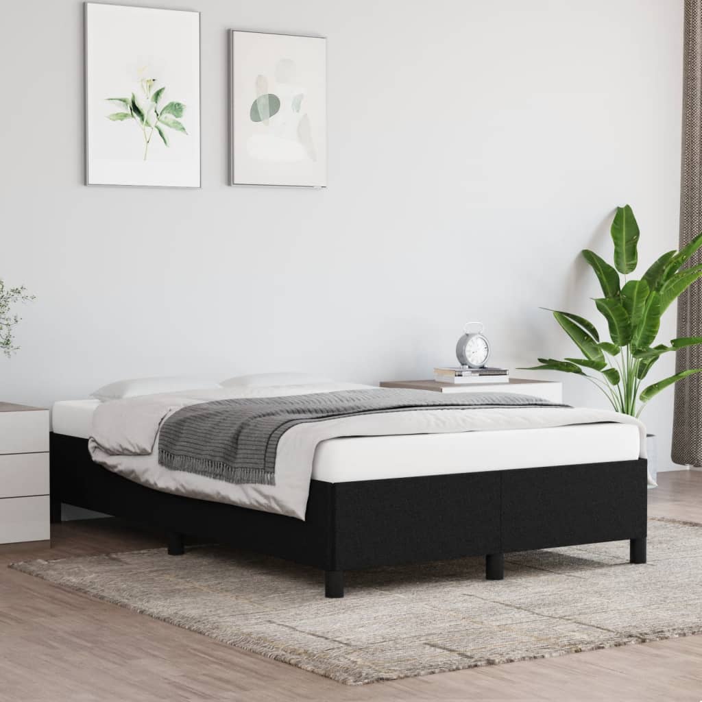 Cadre de lit sans matelas noir 120x190 cm tissu - XIOS