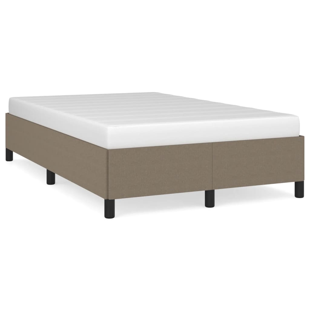 Cadre de lit sans matelas taupe 120x190 cm tissu - XIOS