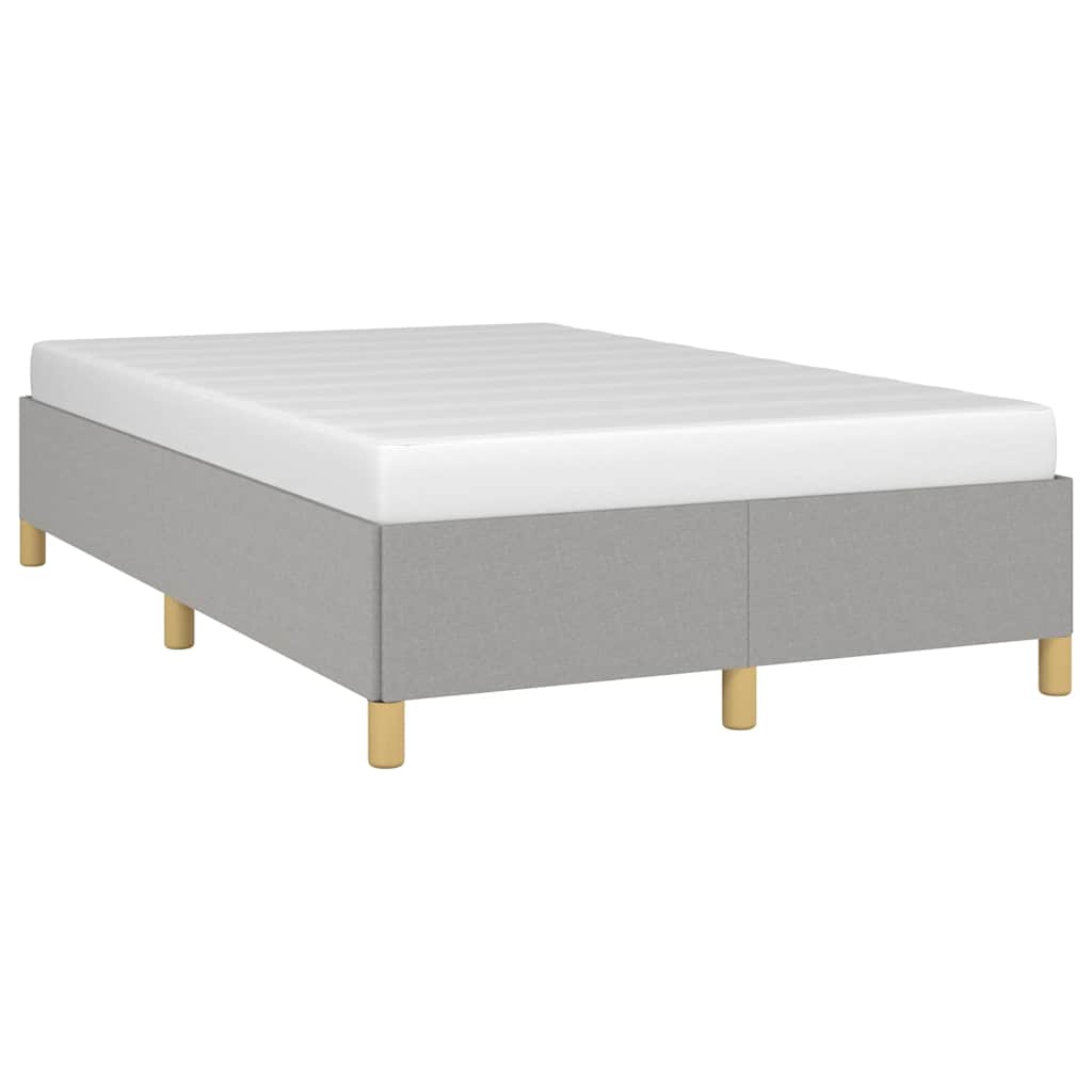 Cadre de lit sans matelas gris clair 120x190 cm tissu - XIOS