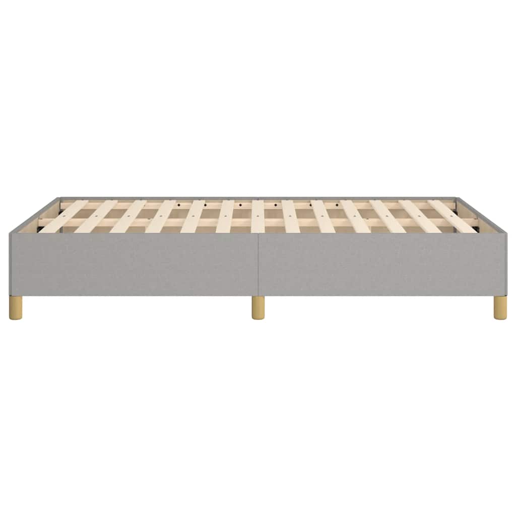 Cadre de lit sans matelas gris clair 120x190 cm tissu - XIOS