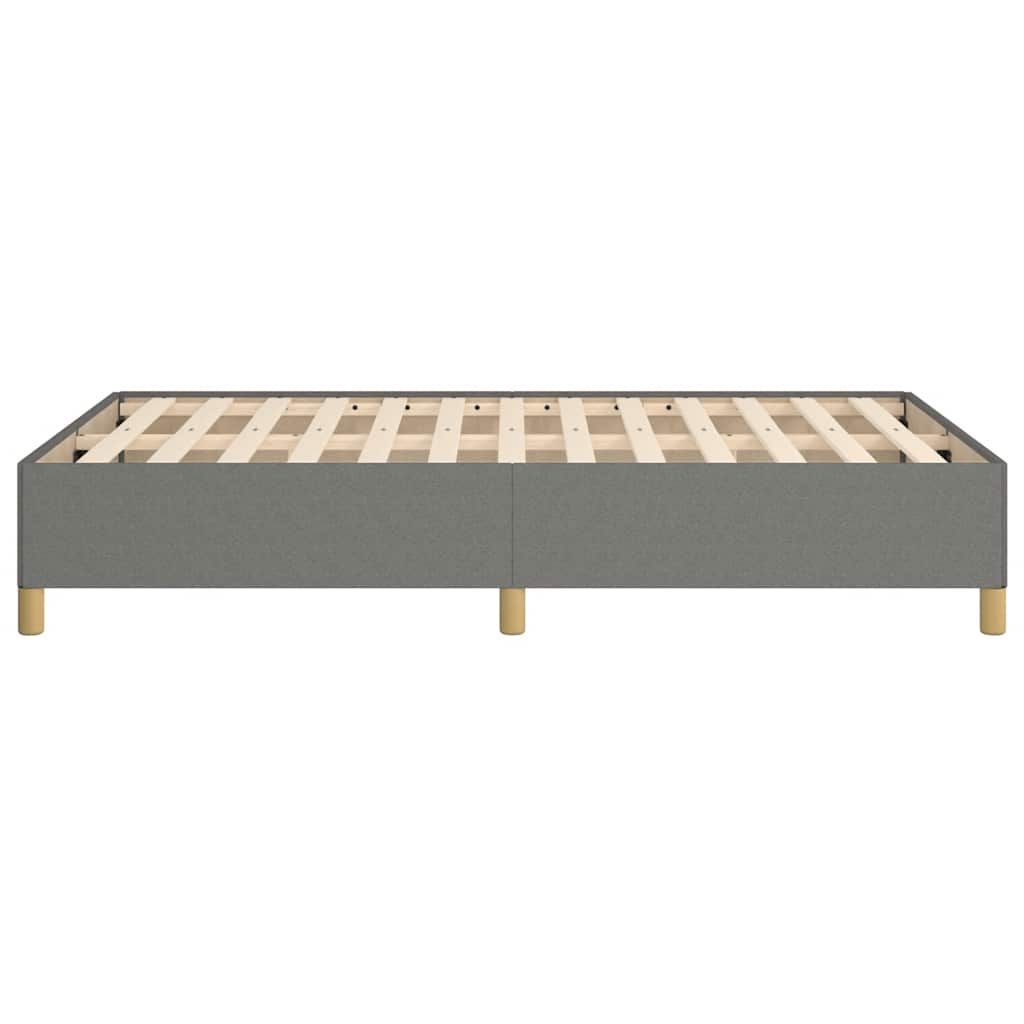 Cadre de lit sans matelas gris foncé 120x190 cm tissu - XIOS
