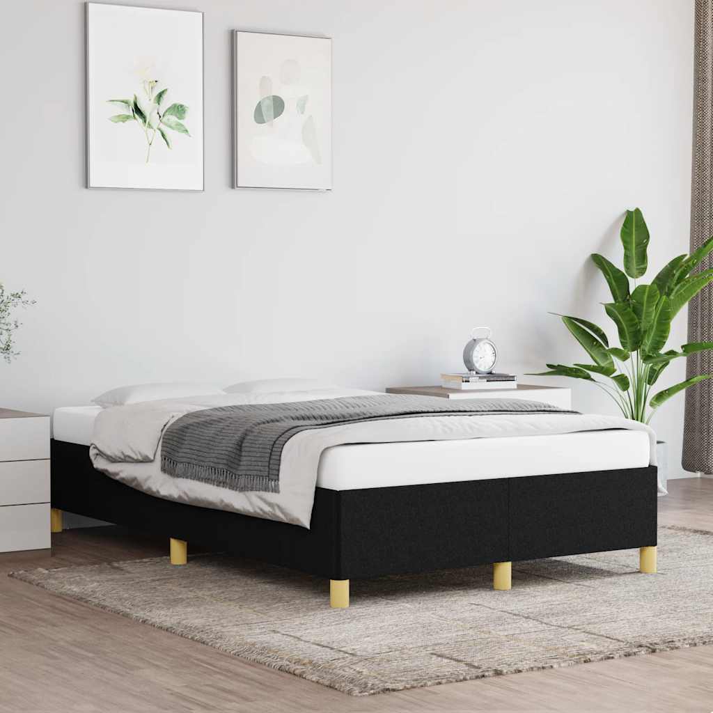 Cadre de lit sans matelas noir 120x190 cm tissu - XIOS